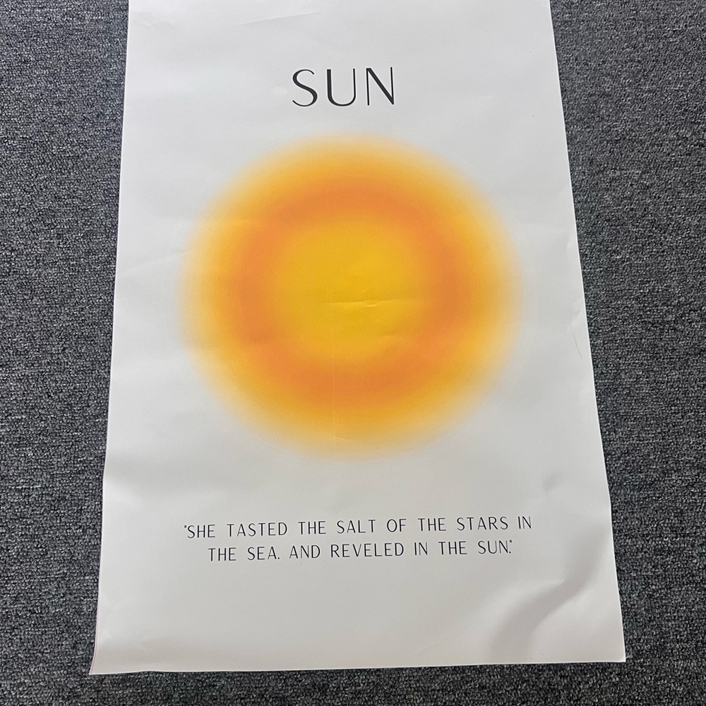 Sun Art Print with Quote